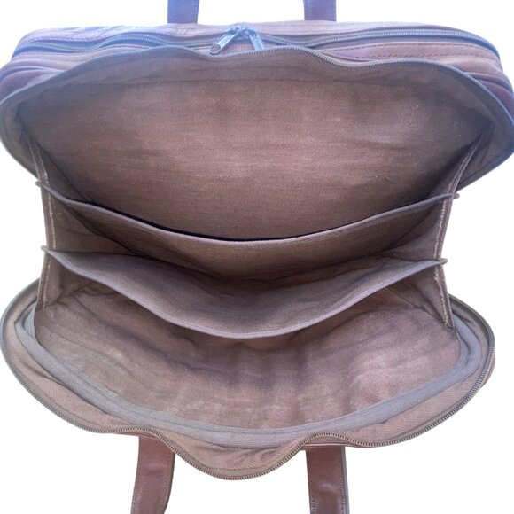 Heritage Men’s Brown Full Grain Leather With Strap & Handles Portfolio Bag - Picture 6 of 15